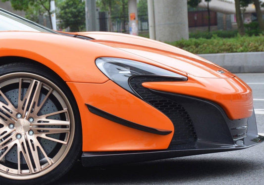McLaren 650S 2015 2016 with Aftermarket Parts - Front Canards Carbon Fiber / FRP from CMST Tuning