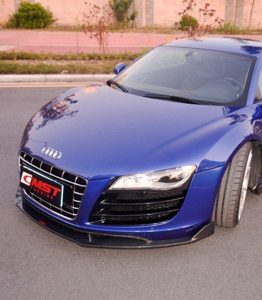 Audi R8 Gen 1 V8 V10 2006 2007 2008 2009 2010 2011 2012 2013 2014 2015 with Aftermarket Parts - Front Lip Carbon Fiber from CMST Tuning