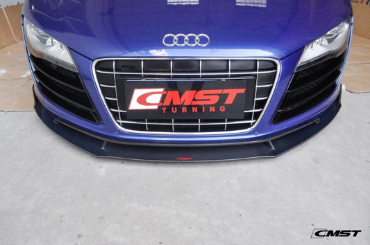 Audi R8 Gen 1 V8 V10 2006 2007 2008 2009 2010 2011 2012 2013 2014 2015 with Aftermarket Parts - Front Lip Carbon Fiber from CMST Tuning