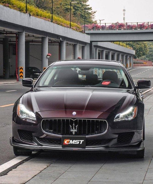 Maserati Quattroporte GTS SQ4 S 2014-2016 with Aftermarket Parts - Front Lip Splitter Carbon Fiber / FRP from CMST Tuning