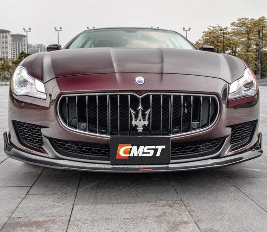 Maserati Quattroporte GTS SQ4 S 2014-2016 with Aftermarket Parts - Front Lip Splitter Carbon Fiber / FRP from CMST Tuning