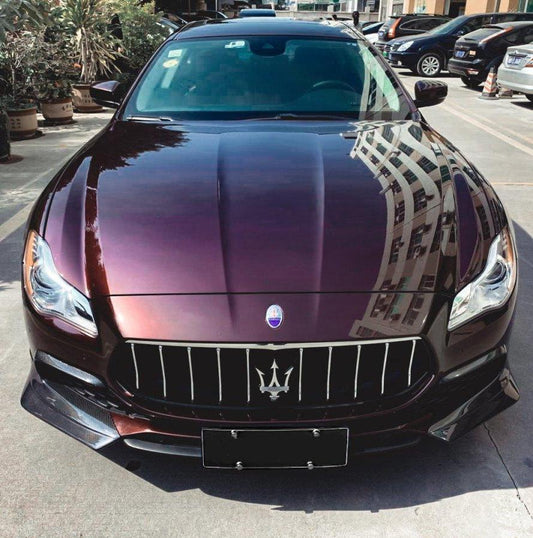 Maserati Quattroporte GT, S, GranLusso 2017-ON with Aftermarket Parts - Front Lip Splitter Carbon Fiber / FRP from CMST Tuning