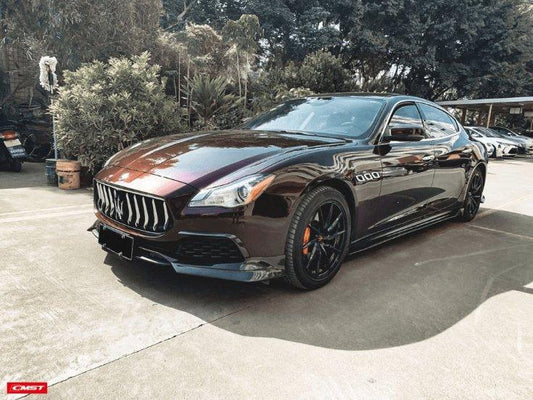Maserati Quattroporte GT, S, GranLusso 2017-ON with Aftermarket Parts - Front Lip Splitter Carbon Fiber / FRP from CMST Tuning