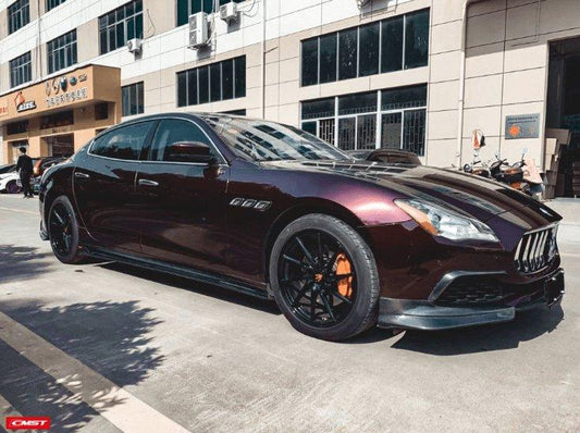 Maserati Quattroporte GT, S, GranLusso 2017-ON with Aftermarket Parts - Front Lip Splitter Carbon Fiber / FRP from CMST Tuning