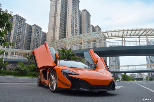 McLaren 650S 2015 2016 with Aftermarket Parts - Front Lip Carbon Fiber / FRP from CMST Tuning