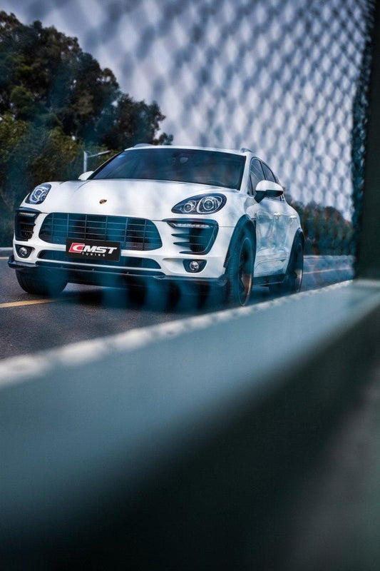 Porsche Macan 95B.1 Base/S 2015-2018 with Aftermarket Parts - Carbon Fiber & FRP Upper Valences from CMST Tuning