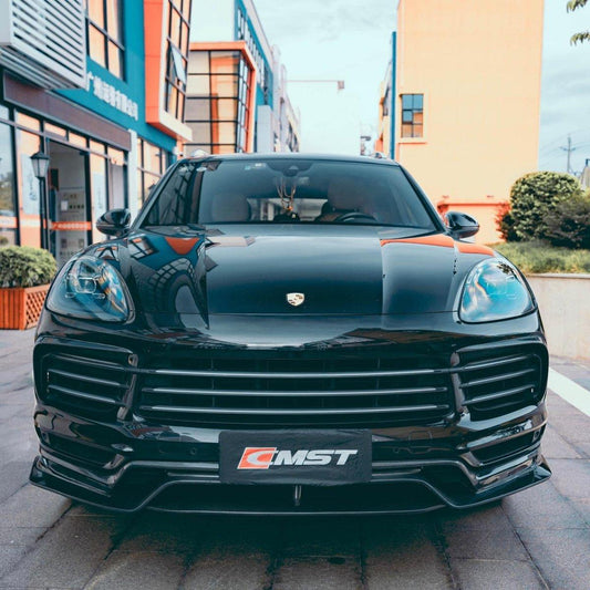 Porsche Cayenne 9Y0 9Y0.1 Base/S 2019-2023 & Cayenne 9Y3 9Y3.1 Base/S 2019-2023 (fitment not suitable for bumpers with sport design package) with Aftermarket Parts - Carbon Fiber & FRP Upper Valences from CMST Tuning