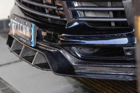 Porsche Cayenne 9Y0 9Y0.1 Base/S 2019-2023 & Cayenne 9Y3 9Y3.1 Base/S 2019-2023 (fitment not suitable for bumpers with sport design package) with Aftermarket Parts - Carbon Fiber & FRP Upper Valences from CMST Tuning