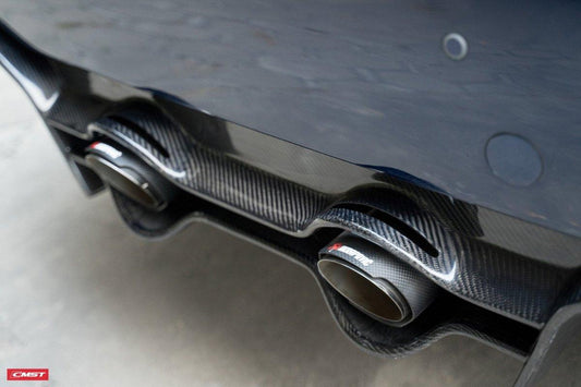 Infiniti Q50 Red Sport 400 Luxe Sensory Signature Premium Pure 2014-ON with Aftermarket Parts - Rear Bumper & Diffuser Carbon Fiber / FRP from CMST Tuning