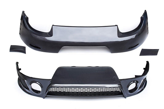 Porsche 991 991.1 911 Carerra Base/S/T 2012-2016 & 991 991.2 911 Carerra Base/S/T 2017-2019 with Aftermarket Parts - GT2RS 991.1 & 991.2 Style Vacuumed Carbon & Full FRP Rear Bumper & Diffuser from CMST Tuning