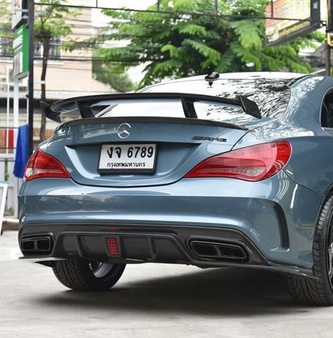 Mercedes Benz CLA45 AMG CLA250 C117 2014-2019 (fitment for CLA250 requires sport package bumper) with Aftermarket Parts - Rear Diffuser Carbon Fiber / FRP from CMST Tuning
