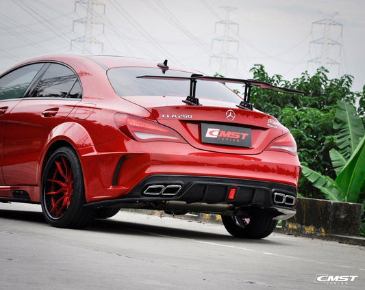 Mercedes Benz CLA45 AMG CLA250 C117 2014-2019 (fitment for CLA250 requires sport package bumper) with Aftermarket Parts - Rear Diffuser Carbon Fiber / FRP from CMST Tuning