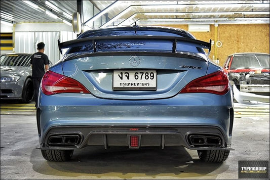 Mercedes Benz CLA45 AMG CLA250 C117 2014-2019 (fitment for CLA250 requires sport package bumper) with Aftermarket Parts - Rear Diffuser Carbon Fiber / FRP from CMST Tuning