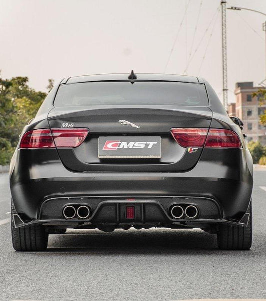 Jaguar XE 2017-2020 with Aftermarket Parts - Rear Diffuser Carbon Fiber / FRP from CMST Tuning