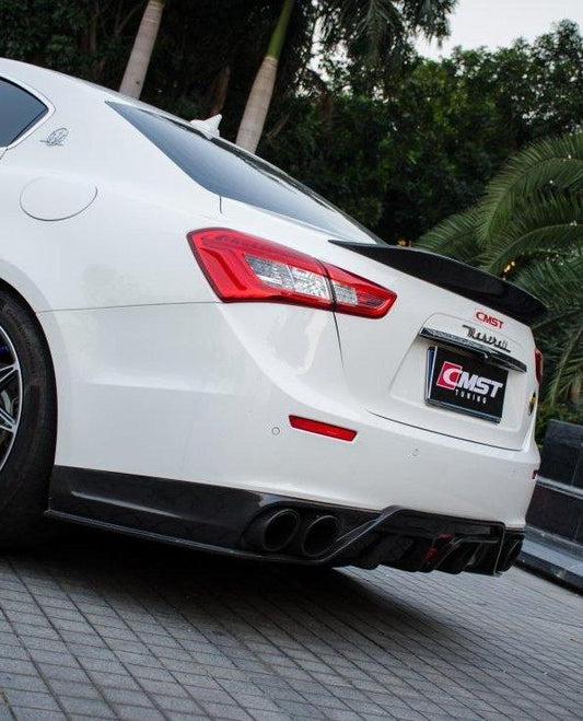 Maserati Ghibli 2014-2017 with Aftermarket Parts - Rear Diffuser Carbon Fiber / FRP from CMST Tuning