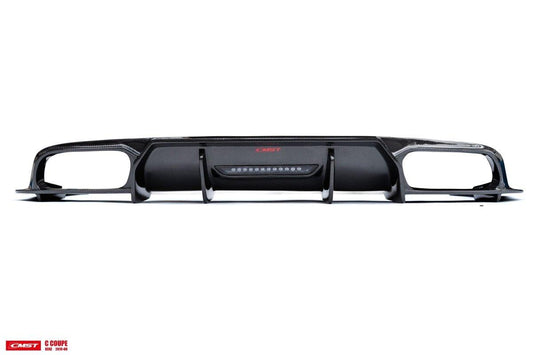 Mercedes Benz C63S C63 AMG C43 C300 W205 2017-2023 with Aftermarket Parts - Rear Diffuser (Exhaust Tips Included) Carbon Fiber / FRP from CMST Tuning