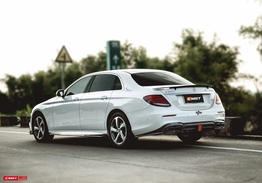 Mercedes Benz E-Class E63S E63 E53 E43 AMG E550 E450 E400 E350 E300 W213 2017-2023 (non-AMG models requires sport package bumper) with Aftermarket Parts - Rear Diffuser Carbon Fiber/FRP from CMST Tuning