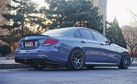 Mercedes Benz E-Class E63S E63 E53 E43 AMG E550 E450 E400 E350 E300 W213 2017-2023 (non-AMG models requires sport package bumper) with Aftermarket Parts - Rear Diffuser Carbon Fiber/FRP from CMST Tuning
