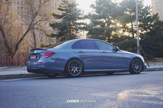 Mercedes Benz E-Class E63S E63 E53 E43 AMG E550 E450 E400 E350 E300 W213 2017-2023 (non-AMG models requires sport package bumper) with Aftermarket Parts - Rear Diffuser Carbon Fiber/FRP from CMST Tuning
