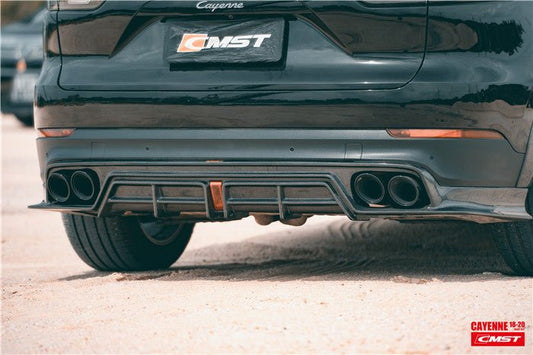 Porsche Cayenne 9Y0 9Y0.1 Base/S/Turbo/Turbo S 2019 2023 & Cayenne 9Y3 9Y3.1 Base/S/Turbo/Turbo S 2019-2023with Aftermarket Parts - Carbon Fiber & FRP Rear Diffuser from CMST Tuning