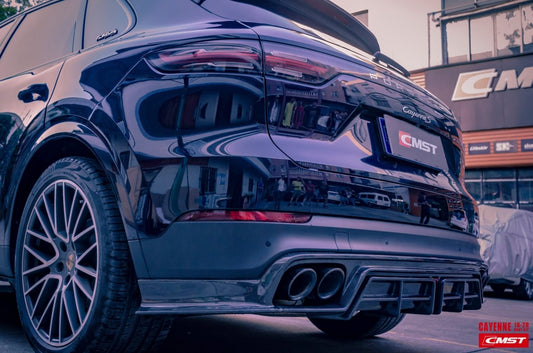Porsche Cayenne 9Y0 9Y0.1 Base/S/Turbo/Turbo S 2019 2023 & Cayenne 9Y3 9Y3.1 Base/S/Turbo/Turbo S 2019-2023with Aftermarket Parts - Carbon Fiber & FRP Rear Diffuser from CMST Tuning