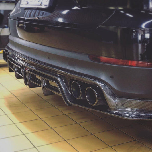 Porsche Cayenne 9Y0 9Y0.1 Base/S/Turbo/Turbo S 2019 2023 & Cayenne 9Y3 9Y3.1 Base/S/Turbo/Turbo S 2019-2023with Aftermarket Parts - Carbon Fiber & FRP Rear Diffuser from CMST Tuning