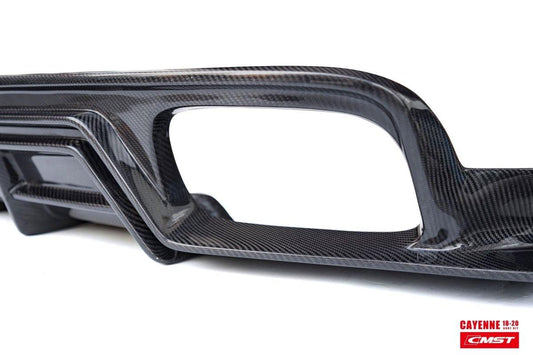 Porsche Cayenne 9Y0 9Y0.1 Base/S/Turbo/Turbo S 2019 2023 & Cayenne 9Y3 9Y3.1 Base/S/Turbo/Turbo S 2019-2023with Aftermarket Parts - Carbon Fiber & FRP Rear Diffuser from CMST Tuning