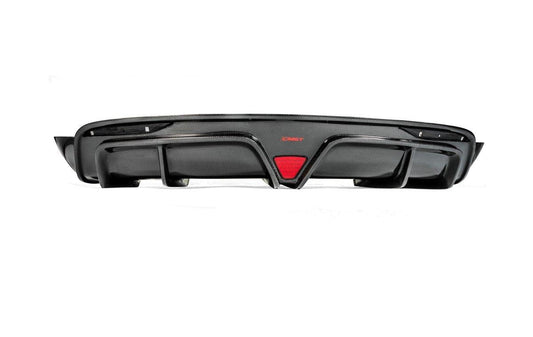 Tesla Model X P100D 100D 90D 75D 60D Performance Long Range Base 2016-2021 with Aftermarket Parts - Rear Diffuser Carbon Fiber / FRP from CMST Tuning