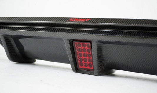 Volkswagen Golf R GTI Base MK7 2015-2018 (quad tips conversion for GTI and base Golf, Golf R may require exhaust exit repositioning) with Aftermarket Parts - Rear Diffuser Carbon Fiber / FRP from CMST Tuning