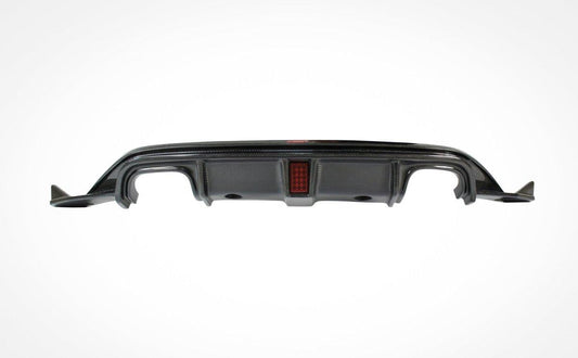 Volkswagen Golf R GTI Base MK7 2015-2018 (quad tips conversion for GTI and base Golf, Golf R may require exhaust exit repositioning) with Aftermarket Parts - Rear Diffuser Carbon Fiber / FRP from CMST Tuning