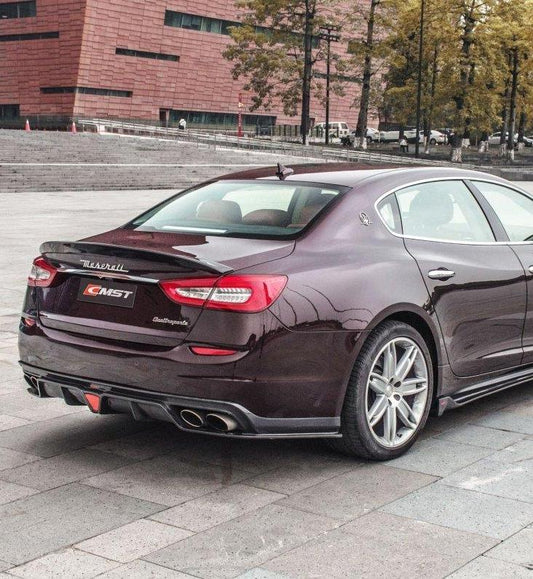 Maserati Quattroporte 2014-ON with Aftermarket Parts - V2 Style Rear Duck Bill Tail Spoiler Carbon Fiber / FRP from CMST Tuning