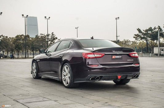 Maserati Quattroporte 2014-ON with Aftermarket Parts - V2 Style Rear Duck Bill Tail Spoiler Carbon Fiber / FRP from CMST Tuning