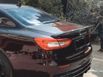 Maserati Quattroporte 2014-ON with Aftermarket Parts - V1 Style Rear Duck Bill Tail Spoiler Carbon Fiber / FRP from CMST Tuning
