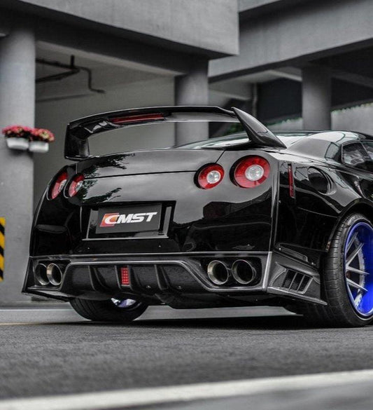 Nissan GTR Nismo T-Spec Black Edition Track Eidtion Premium Pure 2008-2023 with Aftermarket Parts - Rear Spoiler Wing Carbon Fiber / FRP from CMST Tuning