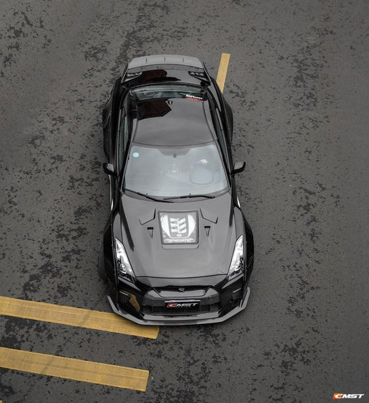 Nissan GTR Nismo T-Spec Black Edition Track Eidtion Premium Pure 2008-2023 with Aftermarket Parts - Rear Spoiler Wing Carbon Fiber / FRP from CMST Tuning