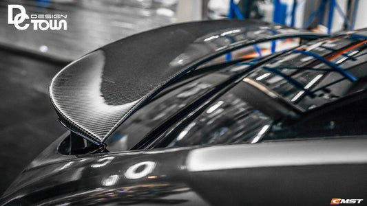 Tesla Model X P100D 100D 90D 75D 60D Performance Long Range Base 2016-2021 with Aftermarket Parts - Rear Trunk Spoiler Carbon Fiber / FRP from CMST Tuning