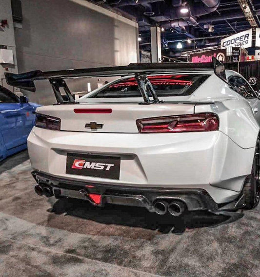 Chevrolet Camaro 6th Gen Z/28 2SS 1SS 3LT 2LT 1LT 2LS 1LS 2015-2024 & Camaro 6th Gen ZL1 2017-2024 with Aftermarket Parts - Rear Wing Carbon Fiber / FRP from CMST Tuning