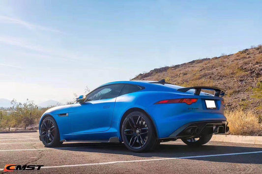 Jaguar F-Type SVR R S Base 2014-ON with Aftermarket Parts - V1 Style Rear Spoiler Wing Carbon Fiber / FRP from CMST Tuning