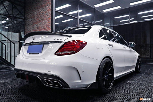 Mercedes Benz C-Class C63S C63 C43 AMG C400 C300 W205 2015-2021 Sedan & C-Class C63S C63 C43 AMG C300 W205 2016-2022 Coupe Convertible with Aftermarket Parts - Carbon Fiber FRP Side Skirts from CMST Tuning