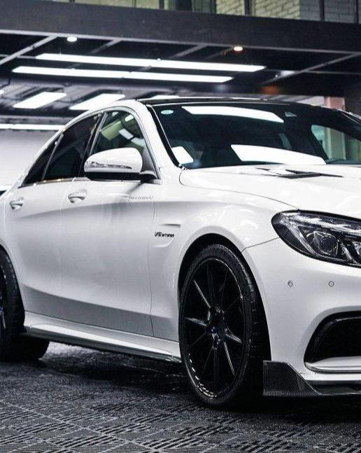 Mercedes Benz C-Class C63S C63 C43 AMG C400 C300 W205 2015-2021 Sedan & C-Class C63S C63 C43 AMG C300 W205 2016-2022 Coupe Convertible with Aftermarket Parts - Carbon Fiber FRP Side Skirts from CMST Tuning