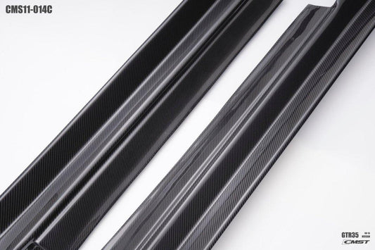 Nissan GTR Nismo T-Spec Black Edition Track Eidtion Premium Pure 2008-2024 with Aftermarket Parts - Stage 2 Style Side Skirts Carbon Fiber / FRP from CMST Tuning