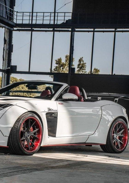 Jaguar F-Type SVR R S Base 2014-2020 with Aftermarket Parts - Widebody Style Side Skirts Carbon Fiber / FRP from CMST Tuning