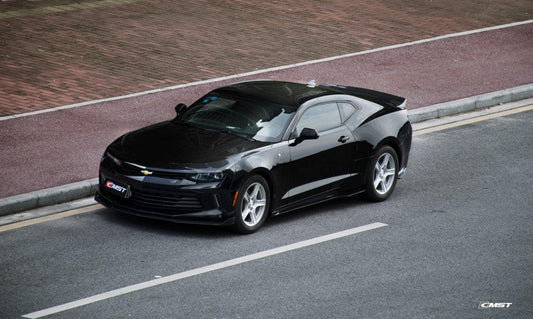 Chevrolet Camaro 6th Gen Z/28 2SS 1SS 3LT 2LT 1LT 2LS 1LS 2015-2024 & Camaro 6th Gen ZL1 2017-2024 with Aftermarket Parts - V1 Style Side Skirts Carbon Fiber/FRP from CMST Tuning