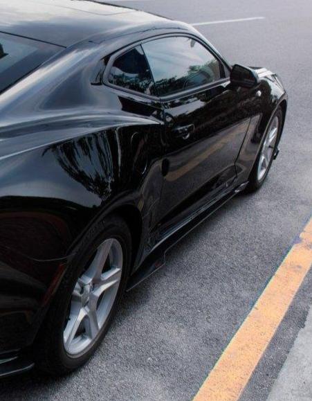 Chevrolet Camaro 6th Gen Z/28 2SS 1SS 3LT 2LT 1LT 2LS 1LS 2015-2024 & Camaro 6th Gen ZL1 2017-2024 with Aftermarket Parts - V1 Style Side Skirts Carbon Fiber/FRP from CMST Tuning