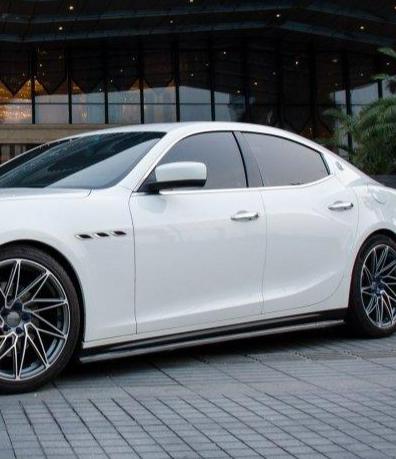 Maserati Ghibli 2014-2017 with Aftermarket Parts - Side Skirts Carbon Fiber / FRP from CMST Tuning