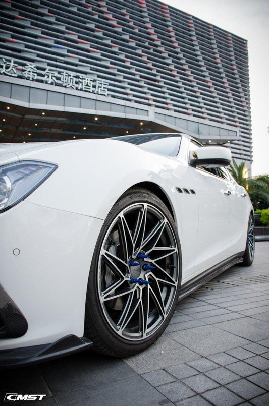 Maserati Ghibli 2014-2017 with Aftermarket Parts - Side Skirts Carbon Fiber / FRP from CMST Tuning