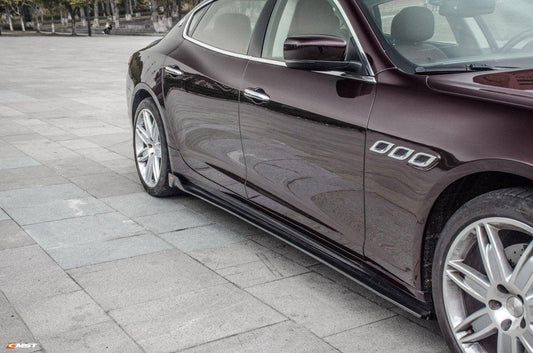 Maserati Quattroporte 2014-ON with Aftermarket Parts - Side Skirts Carbon Fiber / FRP from CMST Tuning
