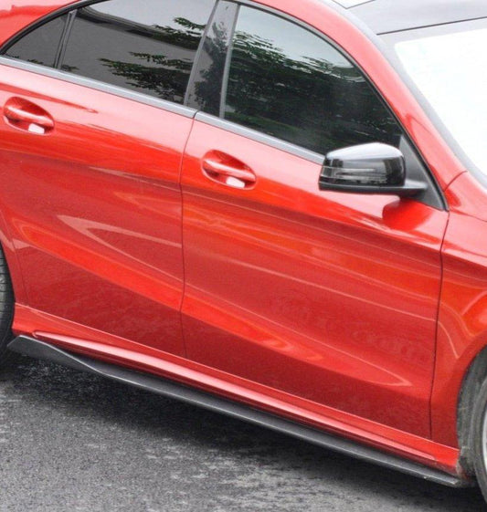 Mercedes Benz CLA45 AMG CLA250 C117 2014-2019 (fitment for CLA250 requires sport package rocker panel) with Aftermarket Parts - Side Skirts Carbon Fiber/FRP from CMST Tuning