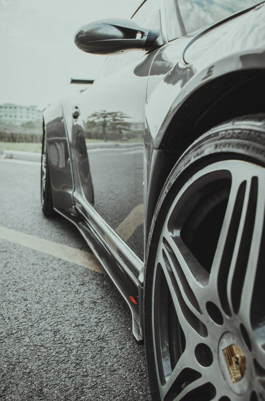 Porsche 997.1 997.2 911 Carrera/S 2009 2010 2011 2012 with Aftermarket Parts - Side Skirts Carbon Fiber / FRP from CMST Tuning