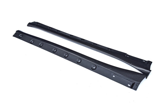 Porsche 991 991.1 911 Carerra Base/S/T 2012-2016 & 991 991.2 911 Carerra Base/S/T 2017 2018 2019 (fitment only suitable for if OEM plastic side skirts are present) with Aftermarket Parts - GT2RS Style Side Skirts Carbon Fiber / FRP from CMST Tuning